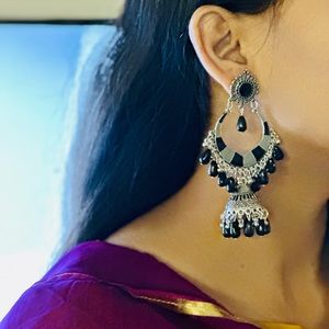 Bead Tassel Jhumka drop ear set